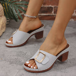 Open Toe Block Heels Sandals