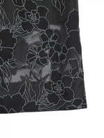 Floral Lace Hem Wide Leg Pants