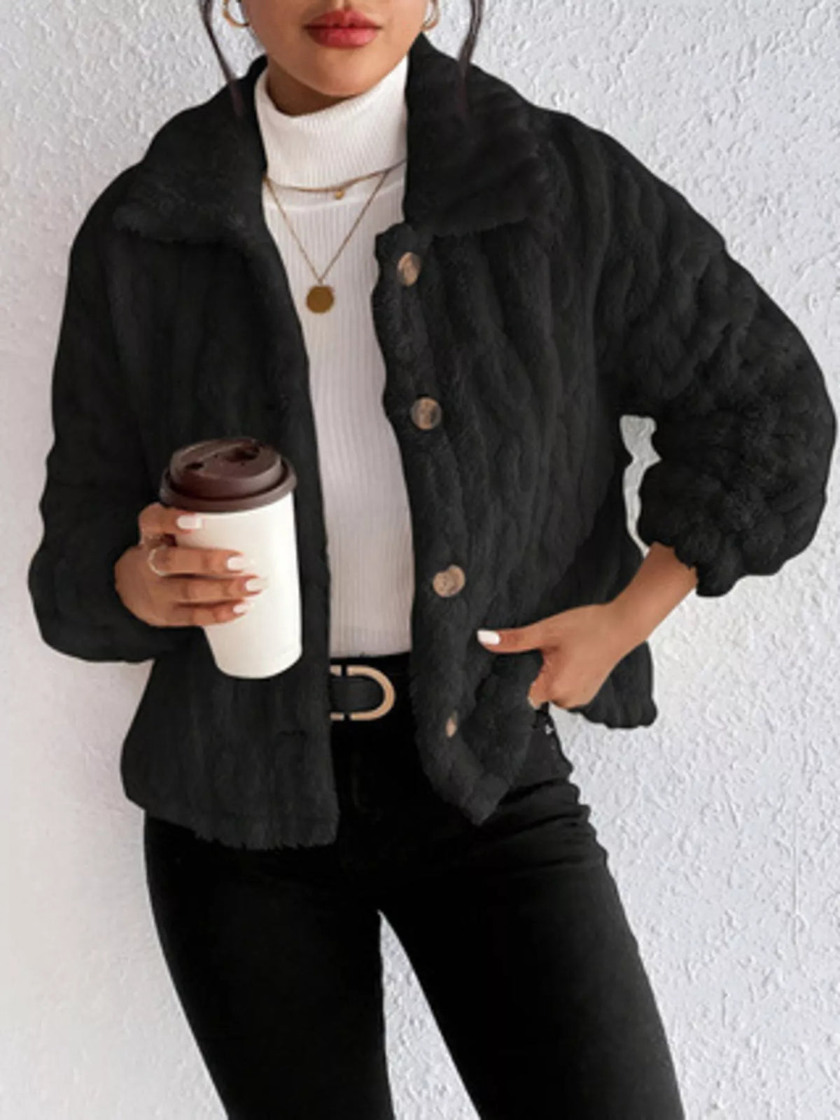Cozy Fleece Button-Up Outerwear