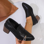 Point Toe Block Heels Pumps - Ladyez