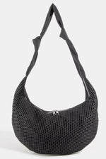 Fame Textured Mesh Knot Shoulder Bag