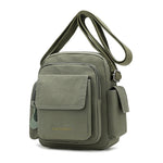 Multi-Pocket Lightweight Nylon Crossbody Bag