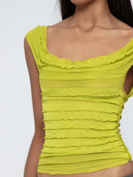 Ruched Solid Tank - Ladyez