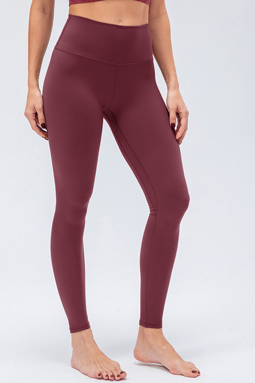 Wide Waistband Slim Fit Active Leggings - Ladyez