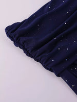 Glitter Off-Shoulder Maxi Dress