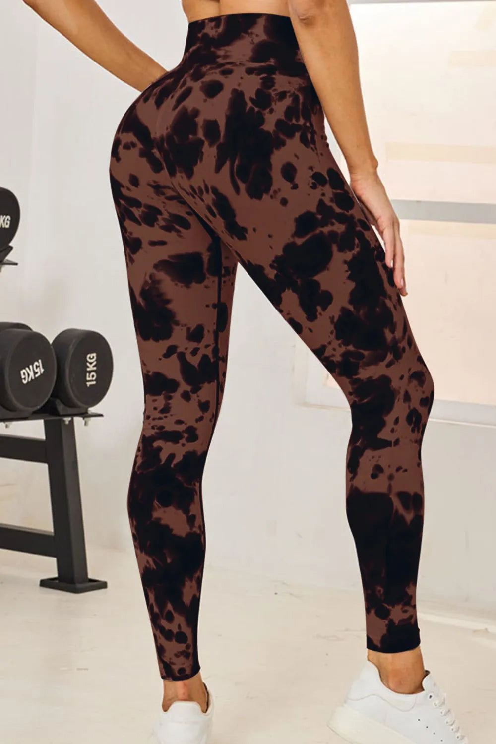 Tie-Dye High Waist Active Leggings - Ladyez