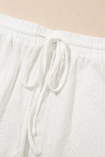 Texture Short Sleeve Top and Shorts Set