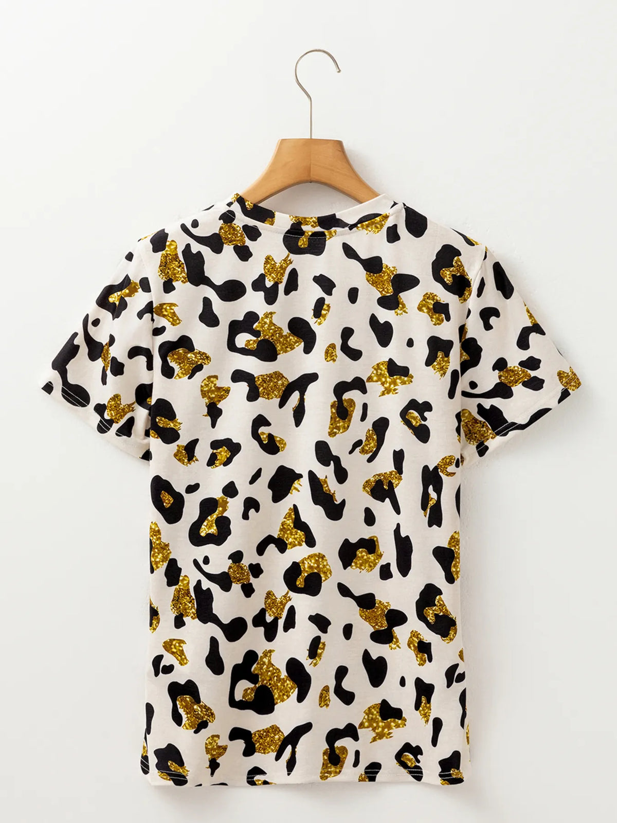 Leopard Print Short Sleeve T-Shirt - Ladyez