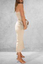 Slit Tube Midi Dress - Ladyez