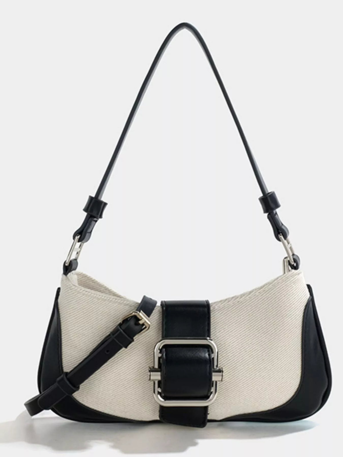 Buckle Accent Shoulder Bag