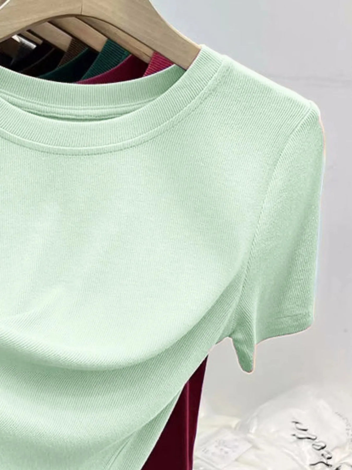 Crew Neck Short Sleeve T-Shirt - Ladyez