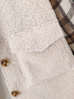 Children's Cozy Plaid Sleeve Fleece Jacket