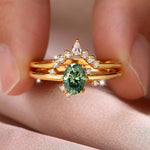 1 Carat Moissanite 925 Sterling Silver 2 Piece Ring