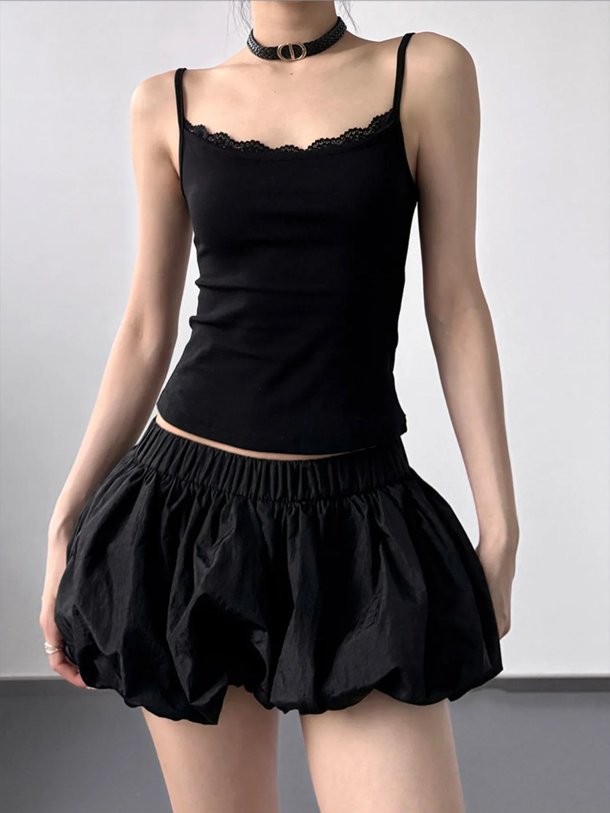 Lace Trim Cami Top - Ladyez