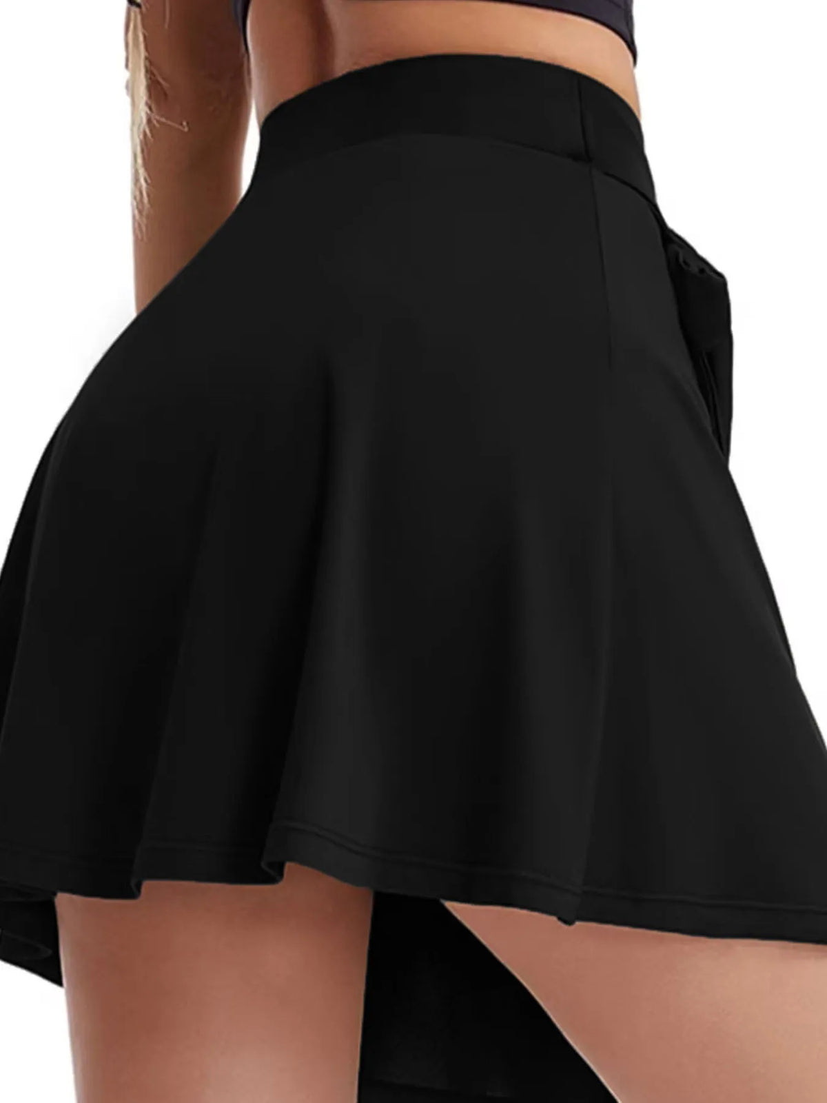 High Waist Active Skirt with Lining - Ladyez