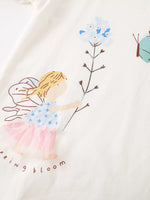 Children's Ruffle Long Sleeve Graphic T-Shirt