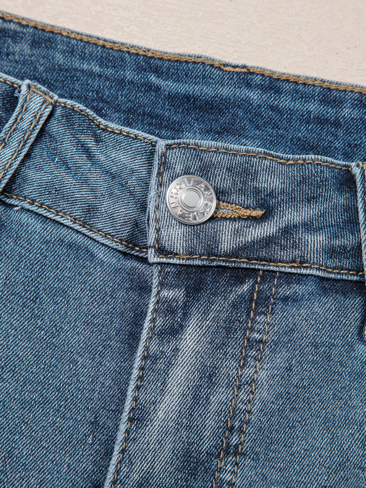 Distressed Ankle-length Straight Jeans - Ladyez