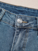 Distressed Ankle-length Straight Jeans - Ladyez