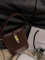 Top Handle Bucket Crossbody Bag