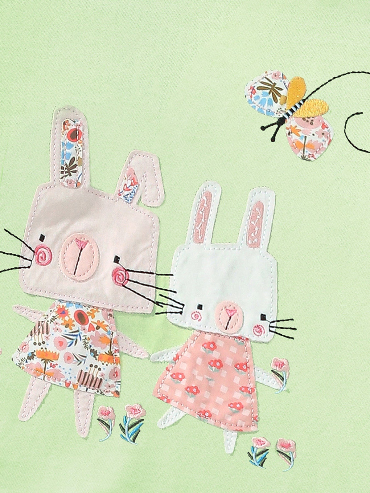 Children's Cartoon Bunny Short Sleeve Tee