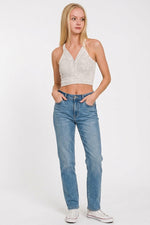 Zenana Washed Ribbed Seamless Button V-neck Tank Top