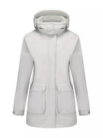 Full Size Zip Up Hooded Parka Outerwear Plus Size