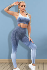 Gradient Sports Tank and Leggings Set - Ladyez