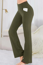 Pocketed High Waist Active Pants - Ladyez