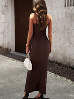 Devine Spaghetti Strap Bodyline Maxi Dress - Ladyez