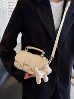 Leather Crossbody Bag with Charm