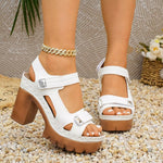 Open Toe Block Heels Sandals