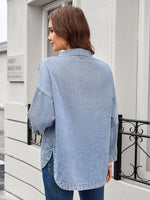 Vintage Wash Button-Down Denim Jacket