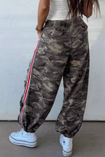 Camo Print Drawstring Waist Joggers