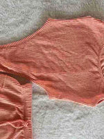 Ribbed Knit Bodysuit and Drawstring Skirt Set