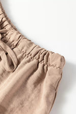Solid Color Keyhole Puffy Tank Drawstring Loose Pants 2pcs Outfit