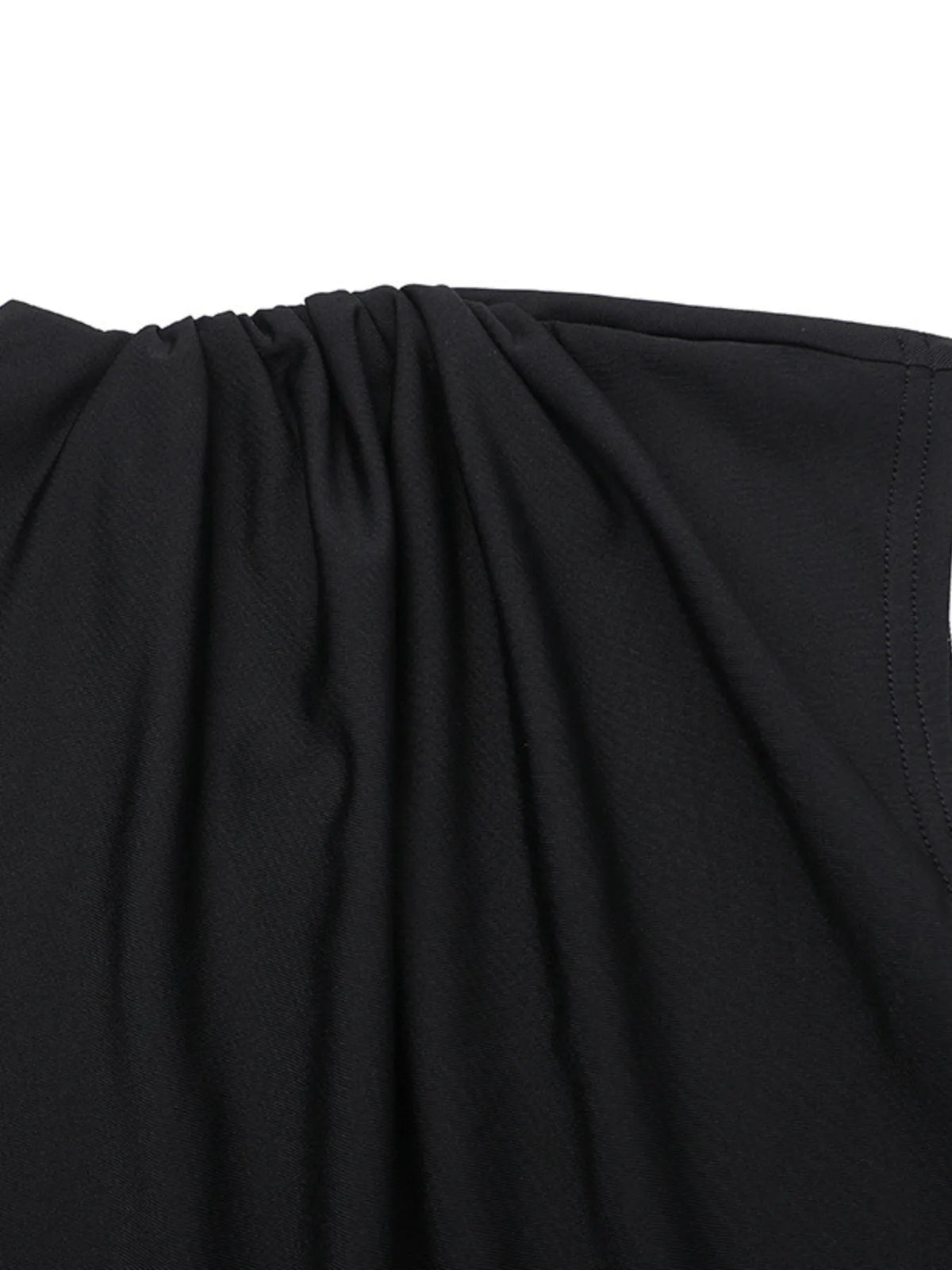 Ruched Slit Cap Sleeve Maxi Dress - Ladyez