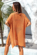 Angel Wings Openwork Slit Scoop Neck Cover Up - Ladyez