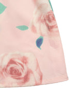 Round Neck Top and Floral Print Skirt Two-Piece Set