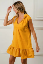 BiBi Ruffled French Terry Hooded Dress