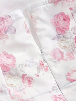 Ruffled Hem Floral Tie-Strap Mini Dress