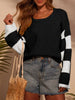 Color Block Long Sleeve Sweater