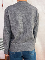 Button-Front Cardigan with Colorful Detail Buttons