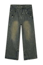 Side Slit Jeans with Pockets