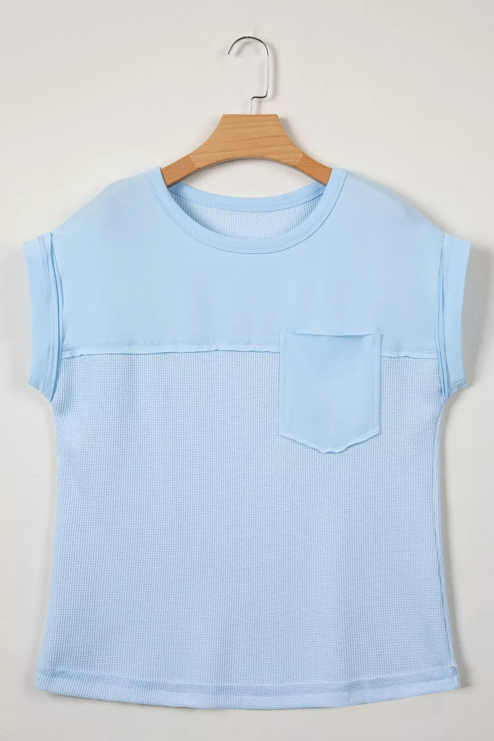 Waffle Knit Pocket T-Shirt
