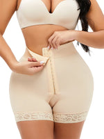 Full Size Lace Detail Hook-and-Eye Shaping Shorts - Ladyez