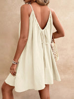 Casual Spaghetti Strap Gauze Dress