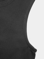 Sleeveless Button-Front Wide Leg Jumpsuit