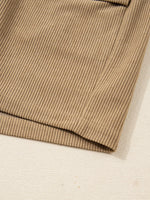 Corduroy Buttoned Front Mini Skirt