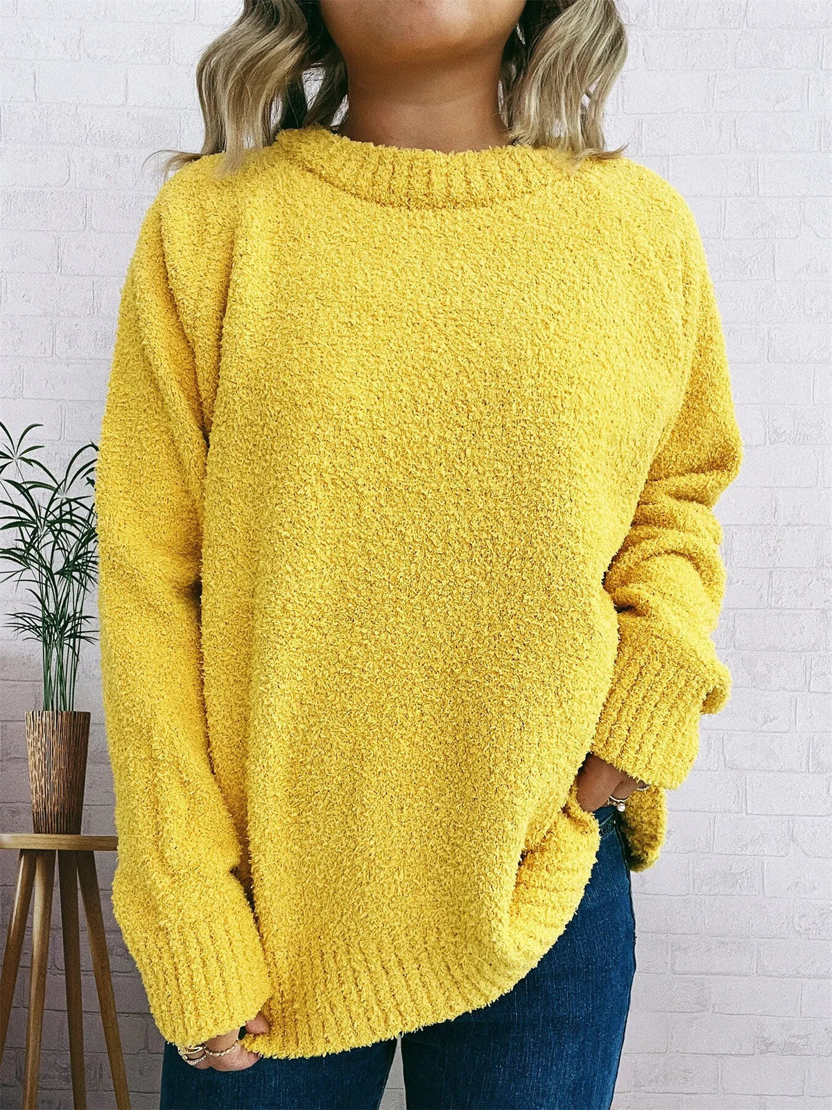 Round Neck Raglan Sleeve Sweater