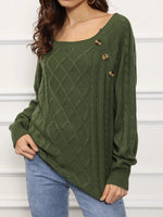 Cable Knit Boat Neck Sweater